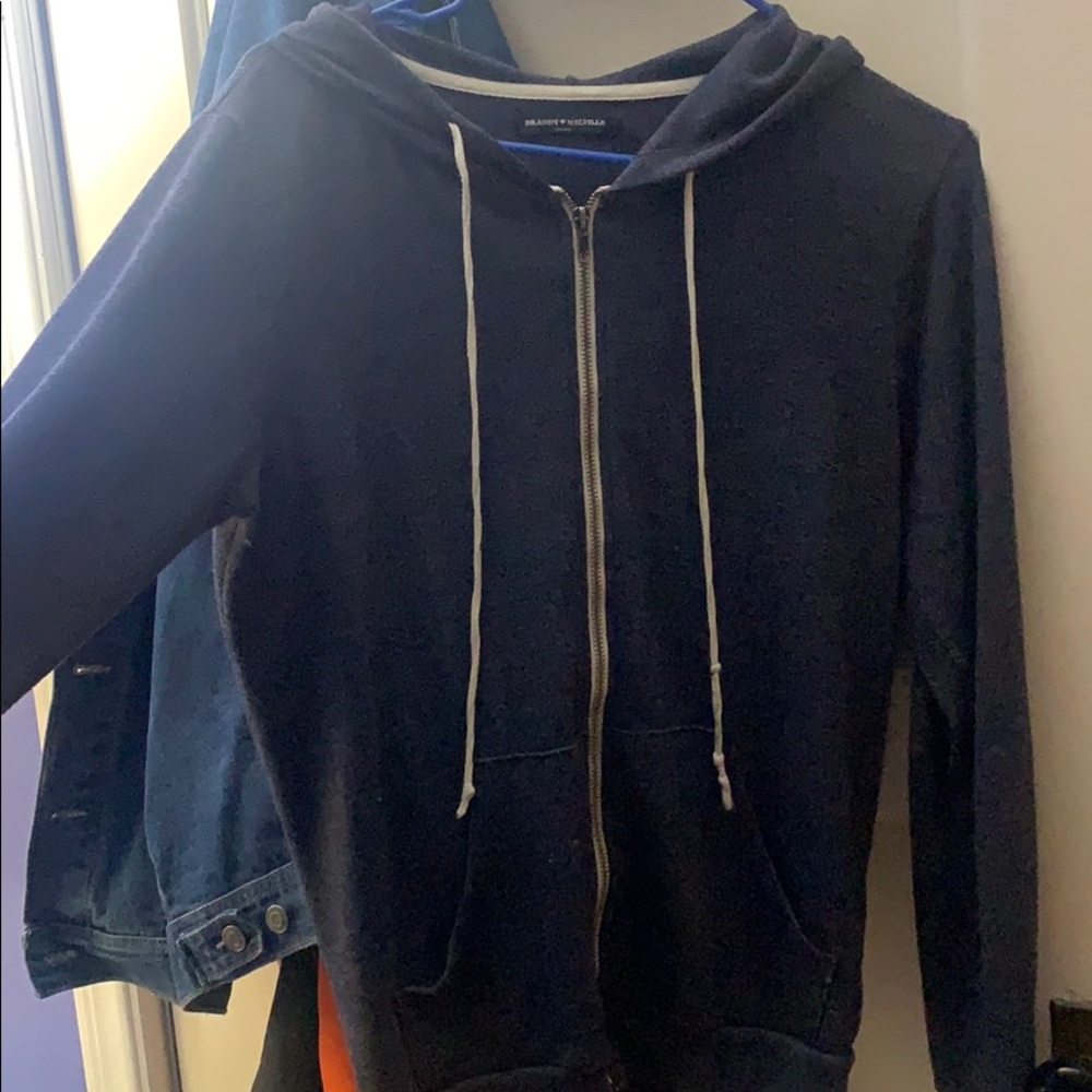 brandy melville zip up blue